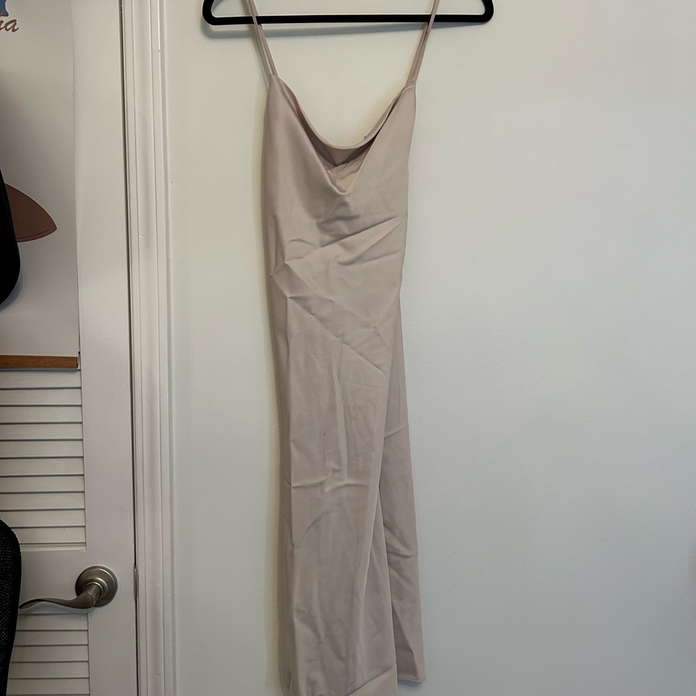 Express Dress Satin Cowl Neck